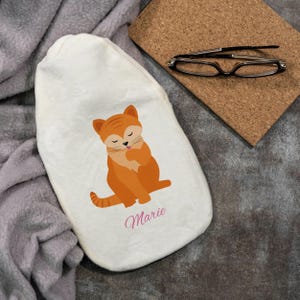 Hot water bottle &quot;Cat&quot; Hot water bottle for children with individual print