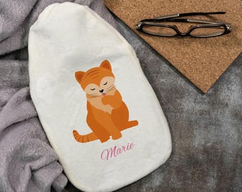 Hot water bottle "Cat" Hot water bottle for children with individual print
