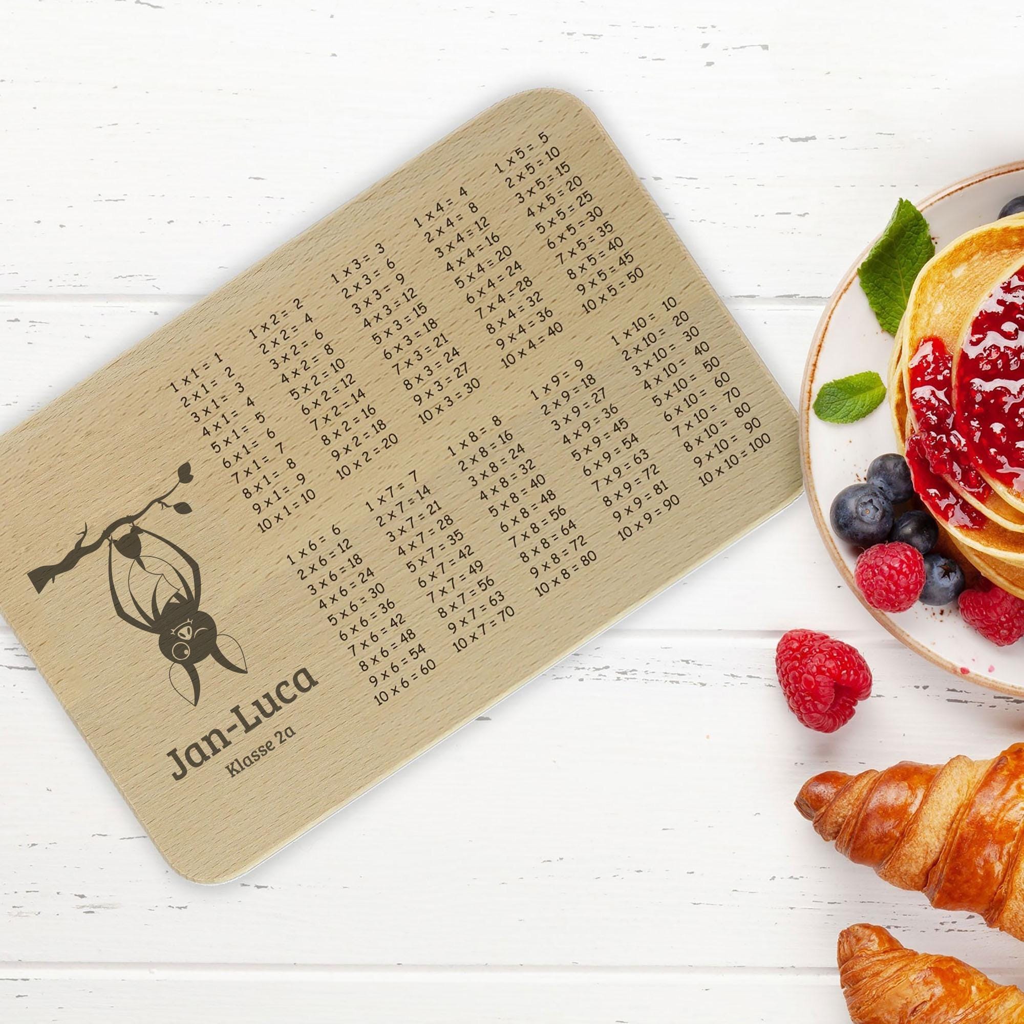 Frühstücksbrett Fledermaus Gravur - Personalisiertes Schneidebrett Aus Ahornholz