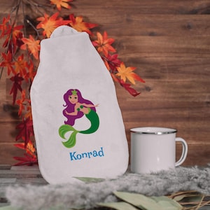 Hot water bottle &quot;Mermaid&quot;Hot water bottle for children with individual print