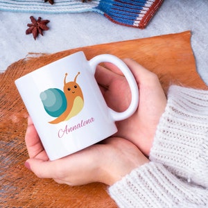 Ceramic mug &quot;Snail&quot; mug for children with individual print