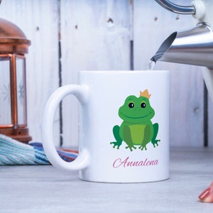 Ceramic mug &quot;Frog&quot; mug for children with individual print