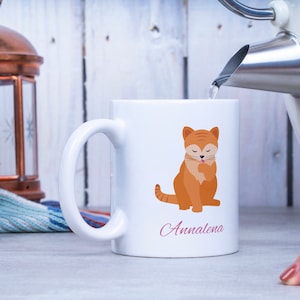 Ceramic mug &quot;Cat&quot; mug for children with individual print