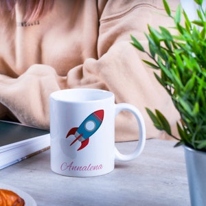 Ceramic mug &quot;Rocket&quot; mug for children with individual print