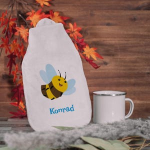 Hot water bottle &quot;Bee&quot; Hot water bottle for children with individual print