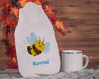 Hot water bottle "Bee" Hot water bottle for children with individual print