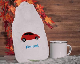 Hot water bottle "Car" Hot water bottle for children with individual print