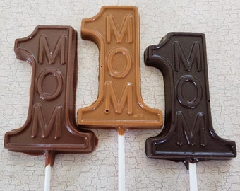 Mom #1 Chocolate Lollipops