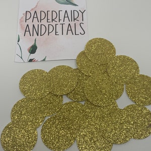 Gold Glitter Circle Confetti/Scatters/Party Decorations