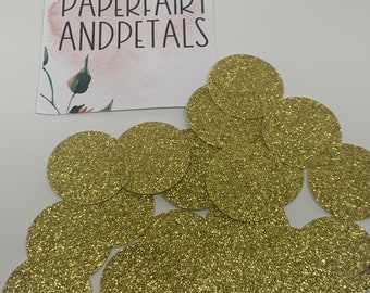Confeti circular dorado con purpurina/decoración para fiestas