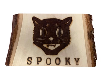 Black Cat "Spooky" Woodburning