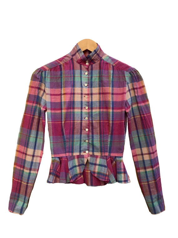 ralph lauren plaid shirt womens