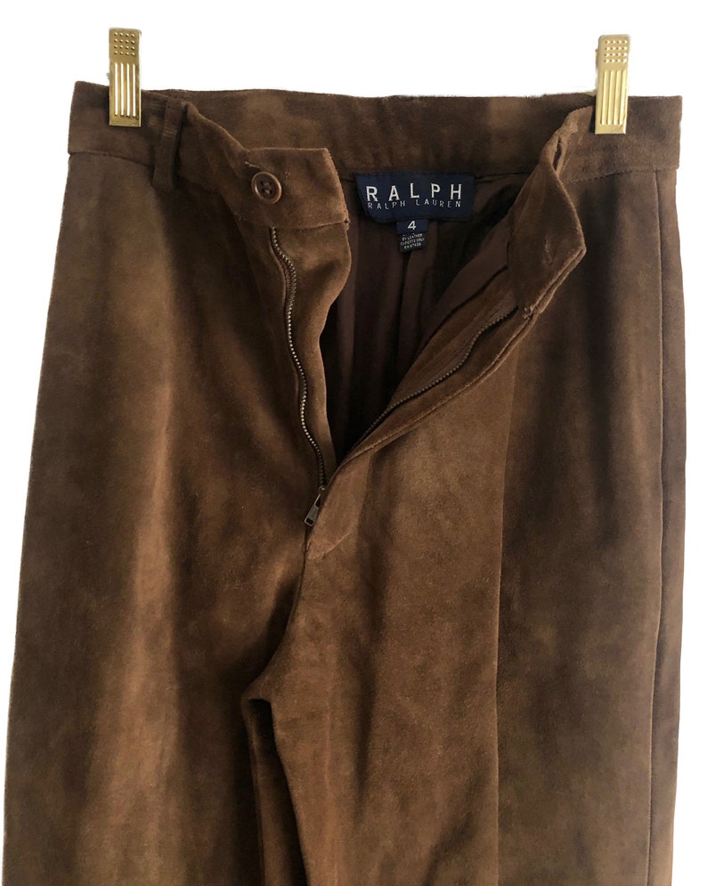 Ralph Lauren Equestrian Horse Riding Pants in Brown Suede. Etsy