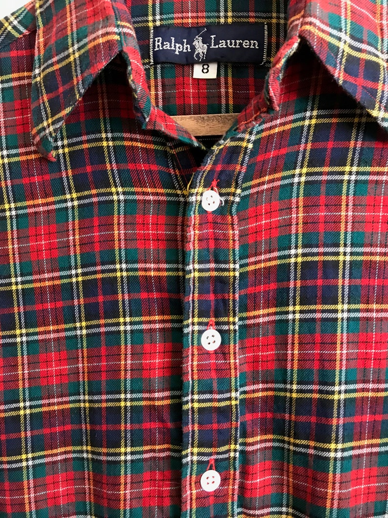 AWESOME Ralph Lauren Plaid Shirt. 100% Cotton Button up | Etsy