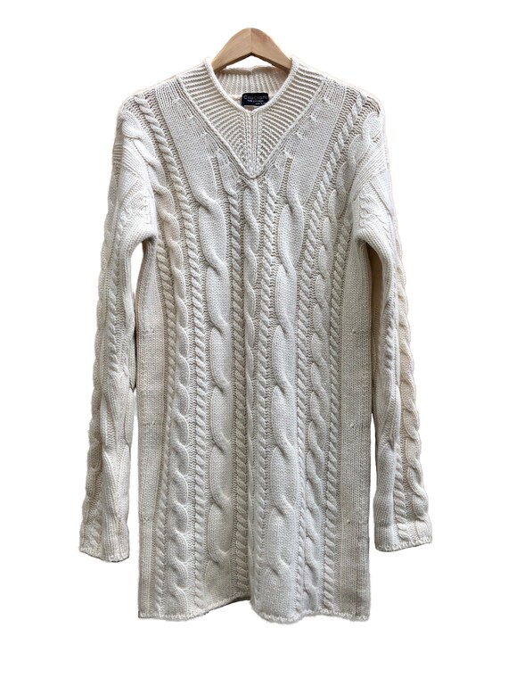 white cashmere dress