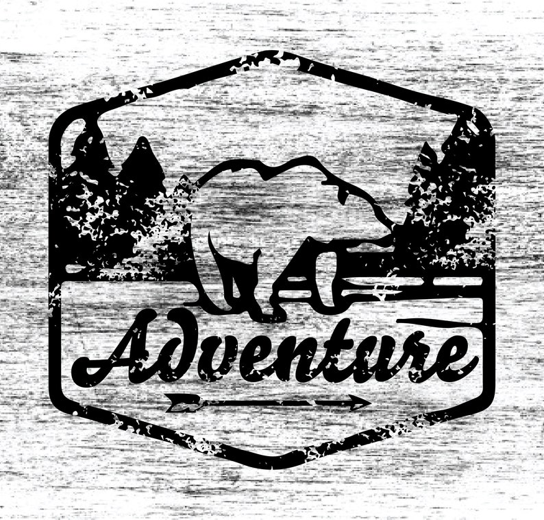 Adventure Bear Cut file svg png eps vinyl cut t-shirts, digital scrapbooking, Silhouette, Cricut, Christmas DIY image 2