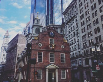 Boston Downtown State House Winter DIGITAL Print