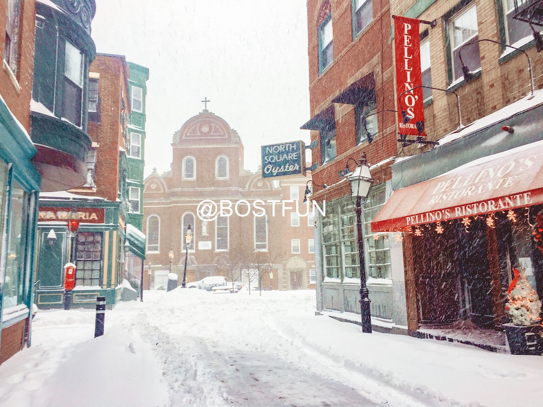 Boston North End Winter DIGITAL Print - Etsy