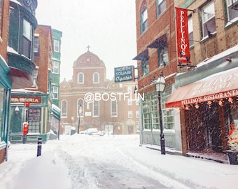 Boston North End Winter DIGITAL Print