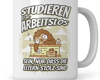 Student Mug, Gifts for Students, Freshmen, Coffee Mug Student University Coffee Mug Studying is like being unemployed