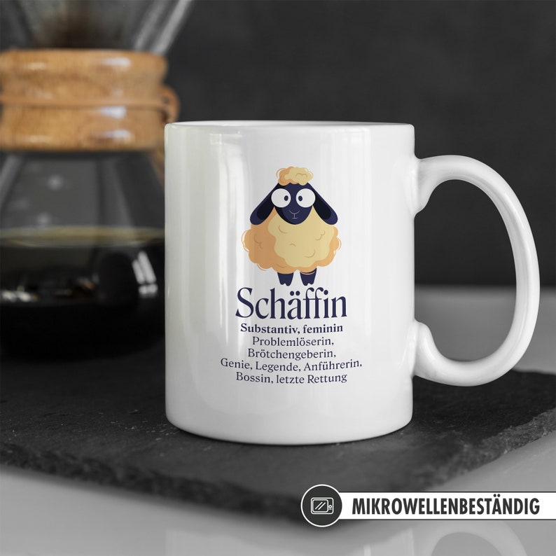 Tasse Chefin Geschenke Führungskraft Vorgesetzte Abteilungsleiterin Kaffeebecher lustige Geschenkidee Kaffeetasse Beförderung Schäffin Bild 3