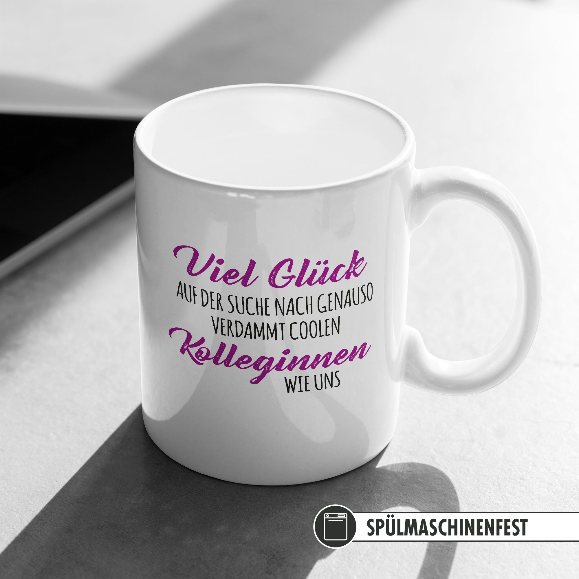 Tasse 'Das Wars' – Geschenk Zum Jobwechsel, 330 Ml, Keramik, Spruch 'Viel Glück Im Neuen Job'