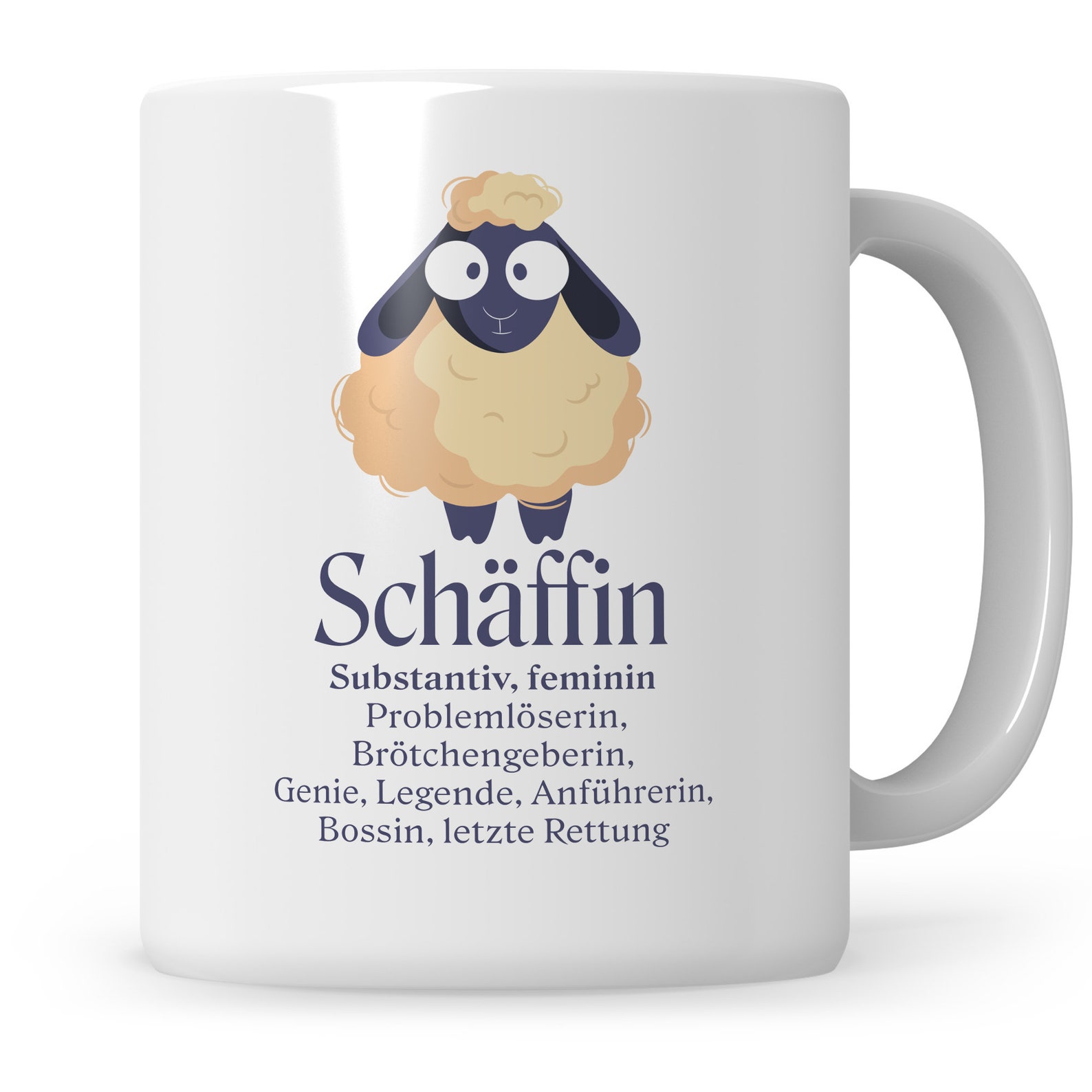 Schäffin-Tasse Mit Chefin-Spruch – Geschenk Für Vorgesetzte, 330 Ml, Spülmaschinenfest, Rosa