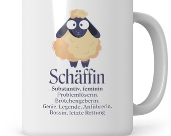 Tasse Chefin Geschenke Führungskraft Vorgesetzte Abteilungsleiterin Kaffeebecher lustige Geschenkidee Kaffeetasse Beförderung Schäffin