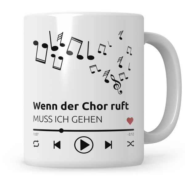 Chor Tasse, Musik Geschenk für Chorsänger, Kaffeetasse Sänger, Geschenkidee Sängerin Becher Chorprobe Kaffeebecher Chorleiter Dirigent