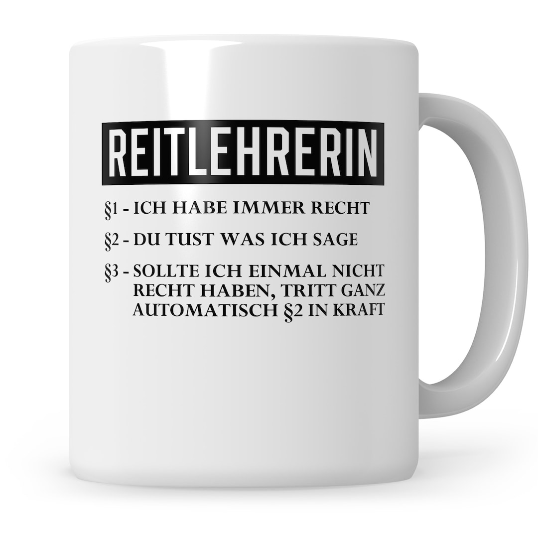 Sweetify Tasse ‚Reitlehrerin Herzschlag‘ – 330 Ml, Spülmaschinenfest, Beidseitig Bedruckt