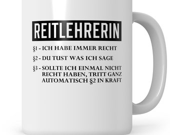 Riding instructor mug, rider gift idea, riding school, rider gift, horse coffee mug