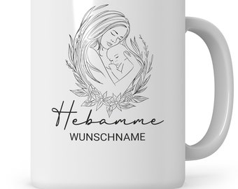 Regalo para matrona, idea de regalo como agradecimiento para tu matrona, taza PARTERA CON NOMBRE DESEADO