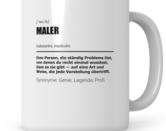 Maler Tasse Geschenk Beruf Malermeister Geschenkidee Kaffeetasse