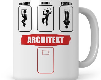Taza de arquitecto, regalo de arquitecto, idea de regalo de diseñador de interiores, taza de café arquitecto paisajista planificador de la ciudad taza de oficina