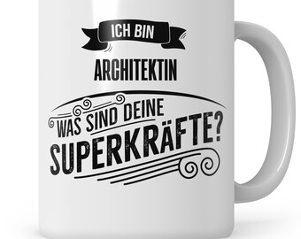 Taza de arquitecto, idea de regalo de arquitecto ¿Cuáles son sus superpoderes? Diseñador de interiores, taza de café arquitecto paisajista planificador urbano