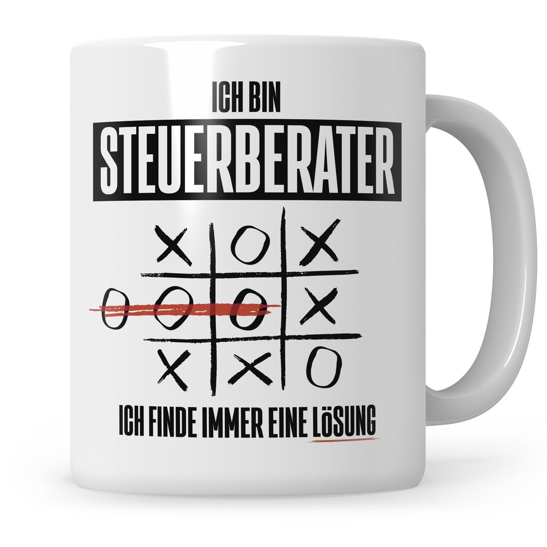 Steuerberater Tasse, lustig ich finde immer eine Lösung, Steuerbürö