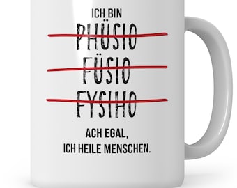 Taza fisioterapeuta divertida, soy fisio divertida idea de regalo de taza de café