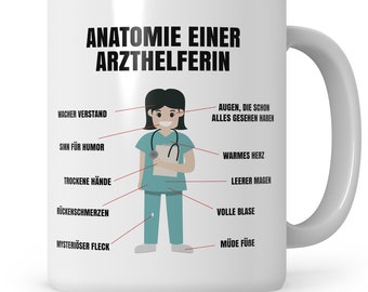 Tasse Arzthelferin, lustig Arzthelferin Geschenkidee, Spruch Arzthelferin Geschenk, Kaffeetasse Arzthelferinnen Kaffeebecher