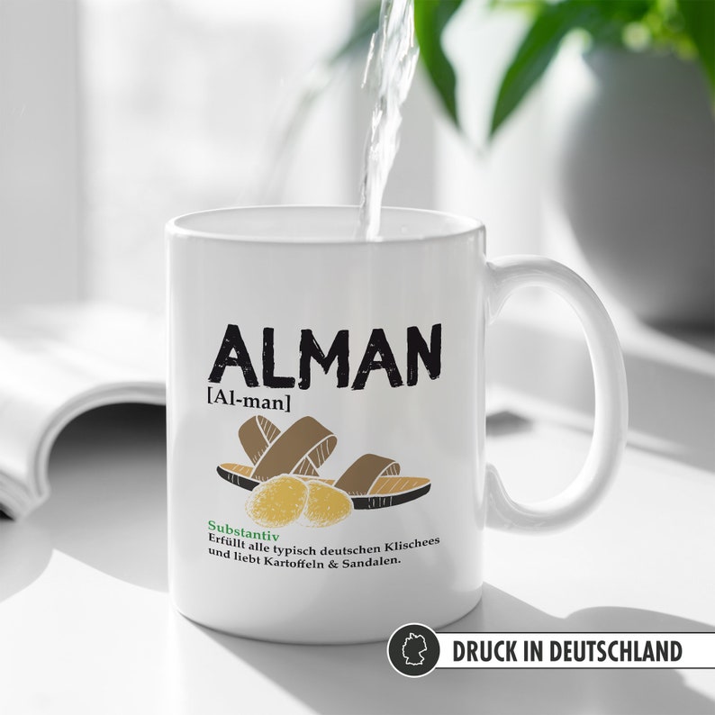 Tasse Alman lustig, Typisch Deutsch Geschenk Alman Meme Kaffeetasse Alman Becher Geschenkidee Bild 4