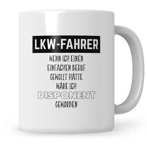 Lkw Fahrer Tasse Trucker Geschenk Lastwagen Kaffeebecher Lastwagenfahrer Kaffeetasse Geschenkidee für LKW-Fahrer Becher