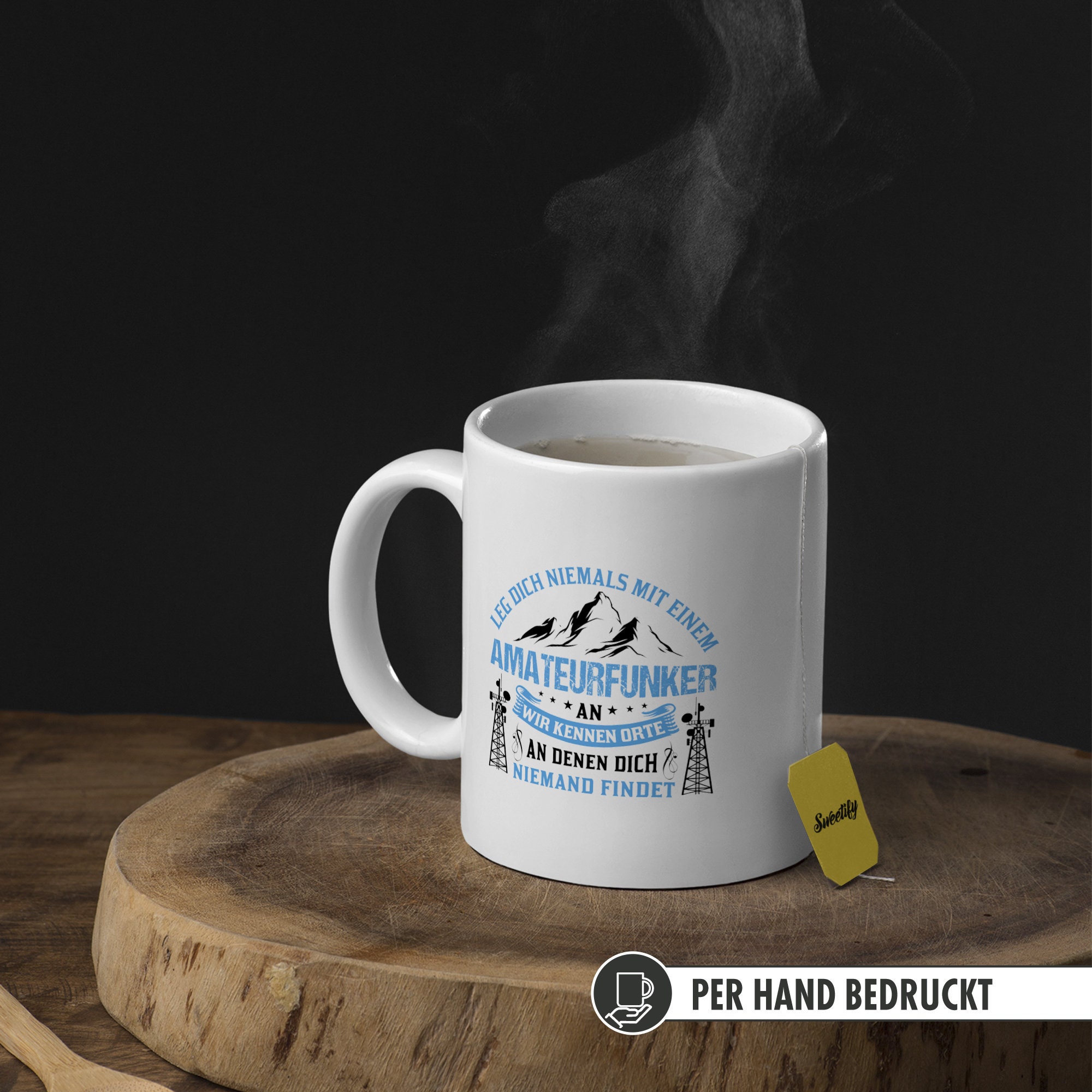 Amateurfunk Tasse – Motiv „Amateurfunker Verstehen Das“, 330 Ml, Spülmaschinenfest & Mikrowellengeeignet, Beidseitig Bedruckt