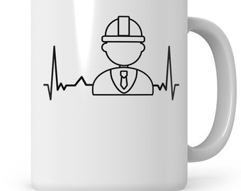 Construction manager mug gift house building construction worker topping out ceremony builder foundation stone laying start of construction construction site gift idea construction manager
