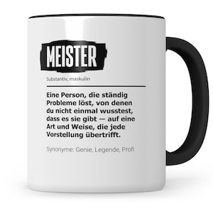 Meister Tasse Meisterprüfung Meistertitel Prüfung Meister