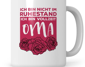 Taza de abuela a tiempo completo, regalo de abuela, jubilación, pensión de abuela, abuela a tiempo completo, regalo de pensión, nietos, nietos, taza de café