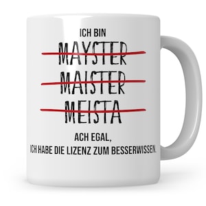 Meister Tasse Meisterprüfung Meistertitel Prüfung Meister