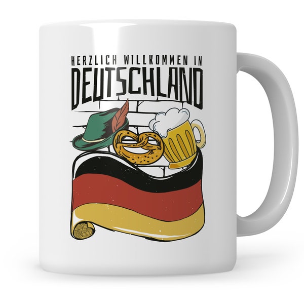 Tasse Einbürgerung lustig, Typisch Deutsch Geschenk Alman  Kaffeetasse Alman Becher Geschenkidee Einwanderung Asyl