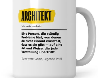 Taza de arquitecto, regalo de arquitecto, idea de regalo de diseñador de interiores, taza de café arquitecto paisajista planificador de la ciudad taza de oficina