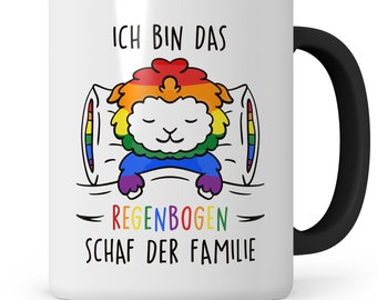 LGBT Mug, I am the rainbow sheep of the family, Gay Pride Gift Saying Outing gay lesbian queer