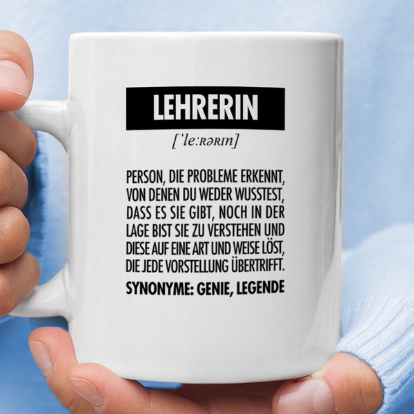 Lehrerin Tasse, Geschenk für Lehrerinnen, Lehrerin Geschenke Becher Abschluss Abschied Referendariat Schule Lehramt Kaffeetasse Kaffeebecher