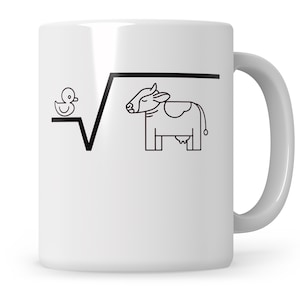 N-th Root Of Q Duck Root Cow Funny Math Mug Funny Math Teacher Saying Math Gift